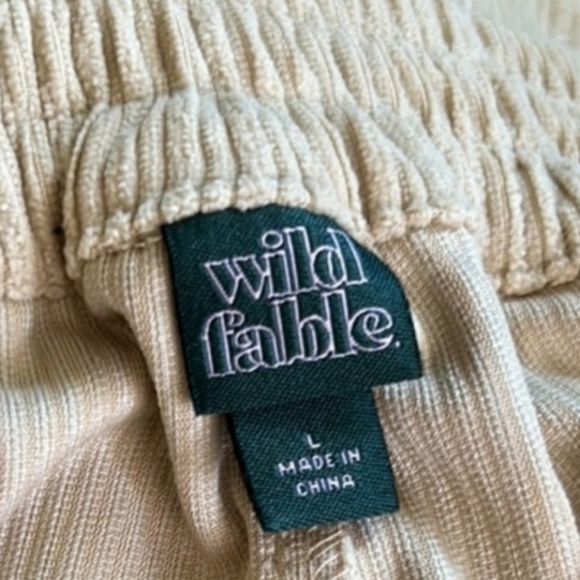 Wild Fable Low-Rise Relaxed Wide Leg Corduroy Cargo Pants Women's Large L EUC - Picture 15 of 15